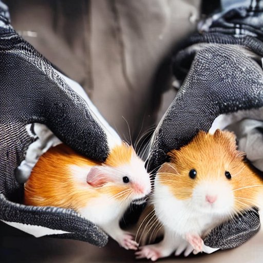 Can I hold my hamster with gloves on?